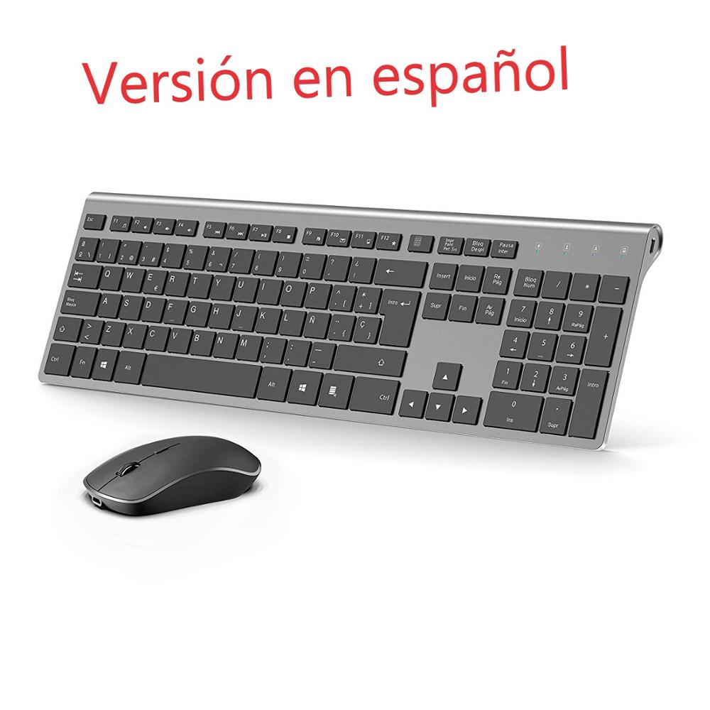 Gaming Keyboard And Mouse Combo - Teclado y Raton Inalámbrico Español,Ergonómico Con