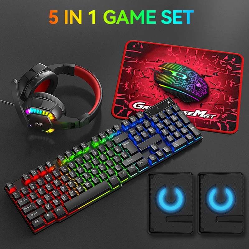 Set de Juego 5 en 1: Teclado c - Gaming Keyboard Mouse Set reseña y precio