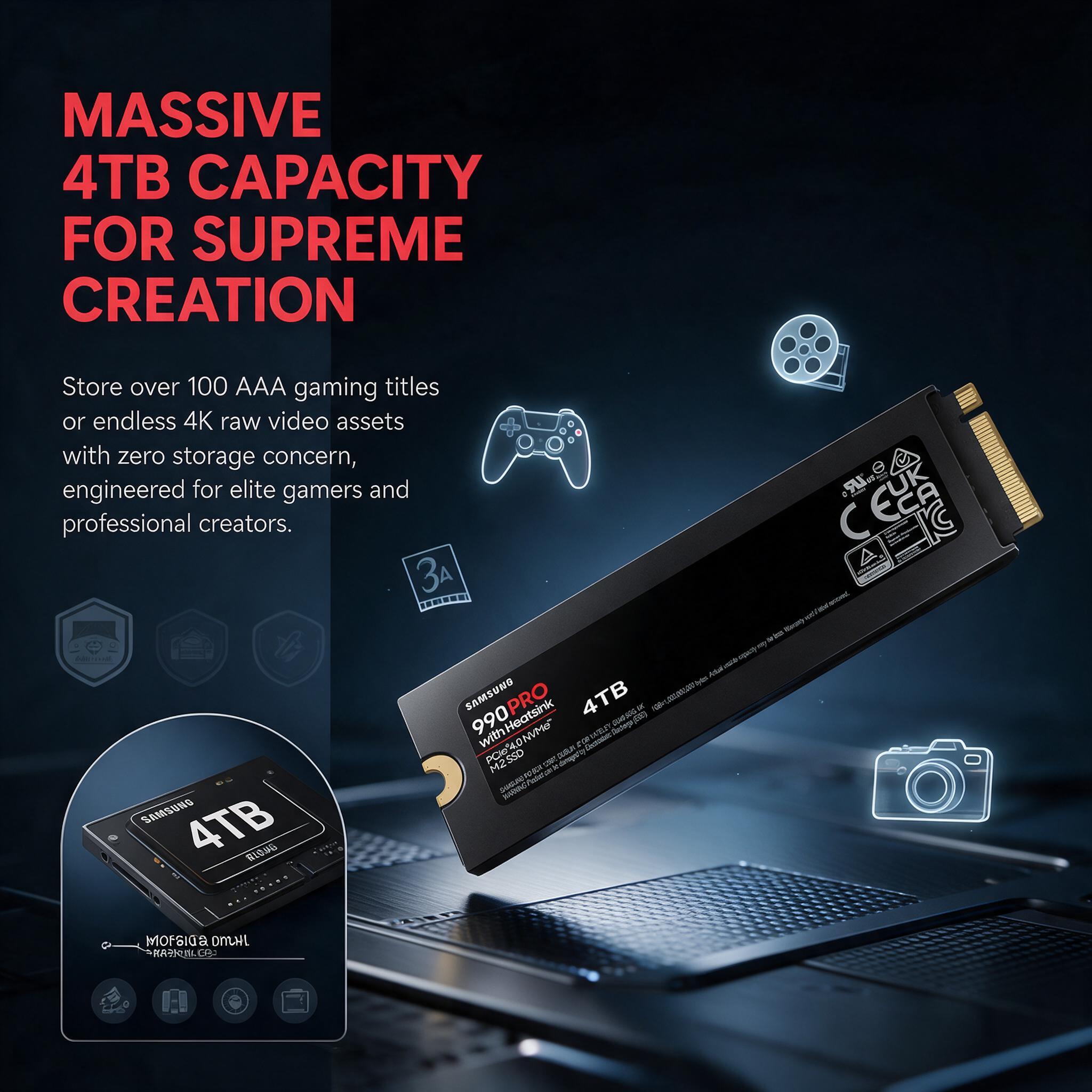 SAMSUNG 990 PRO con Disipador  - Samsung Ssd 990 Pro reseña y precio