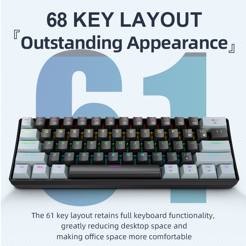 APAYADO K61 Mini teclado mecán - Gaming Keyboard Mouse And Headset Combo reseña y precio