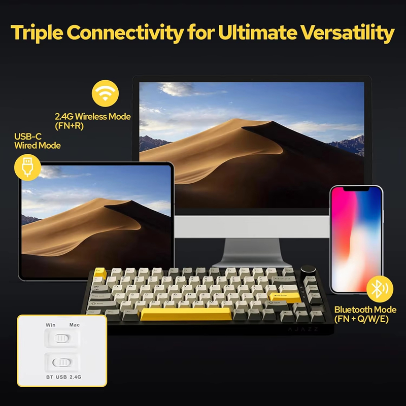 Teclado mecánico para juegos A - Gaming Keyboard Mechanical Wireless reseña y precio