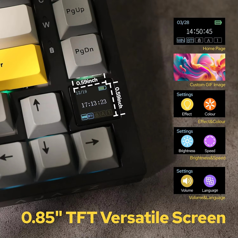 Teclado mecánico para juegos A - Gaming Keyboard Mechanical Wireless reseña y precio