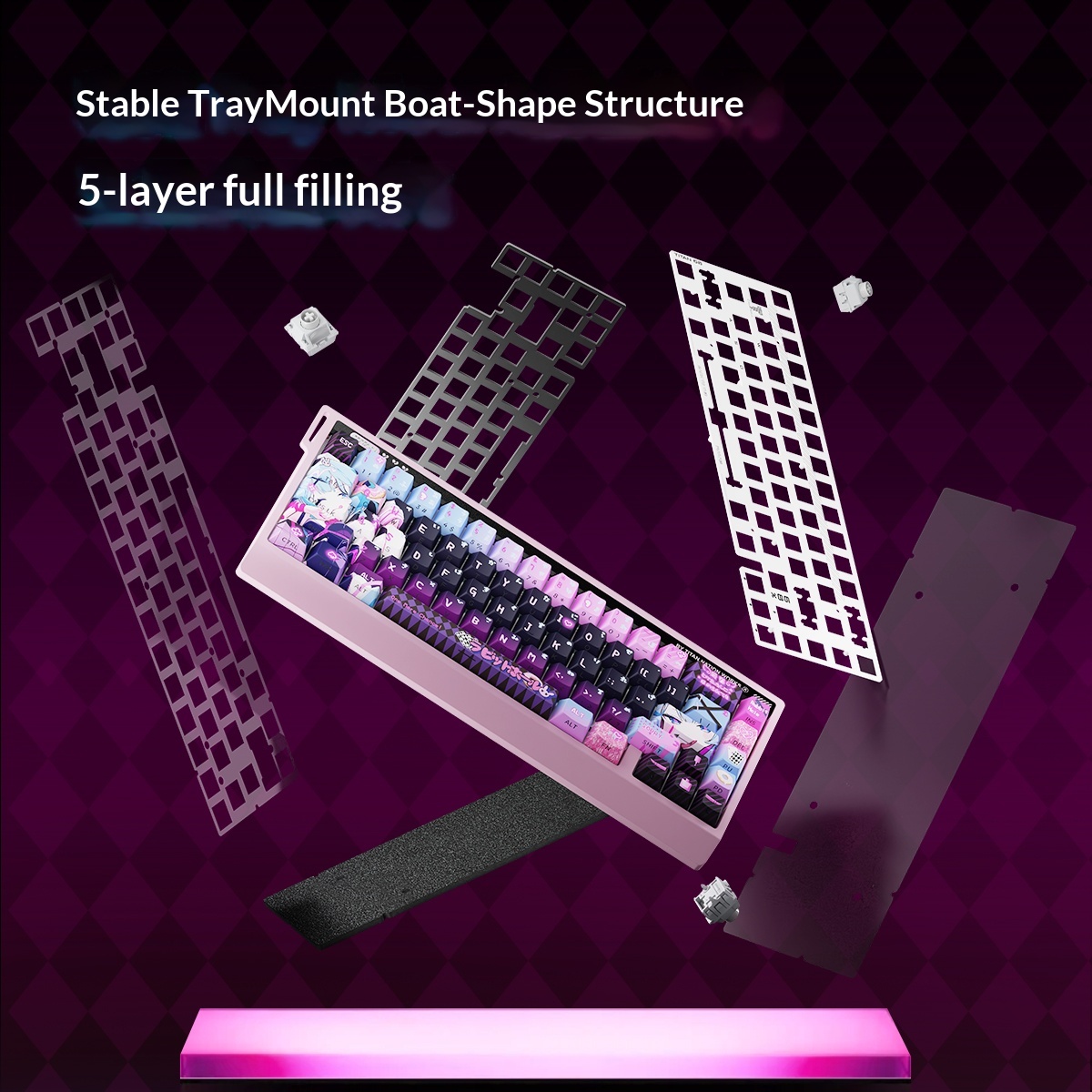 Titan Nation TITAN68V2HE tecla - Gaming Keyboard Mechanical reseña y precio