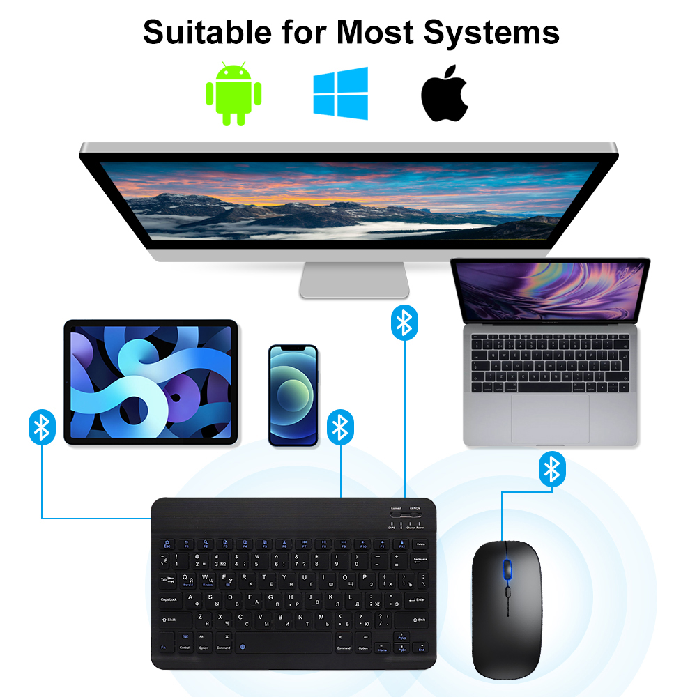 Teclado y ratón Bluetooth para - Gaming Keyboard Mechanical Wireless reseña y precio