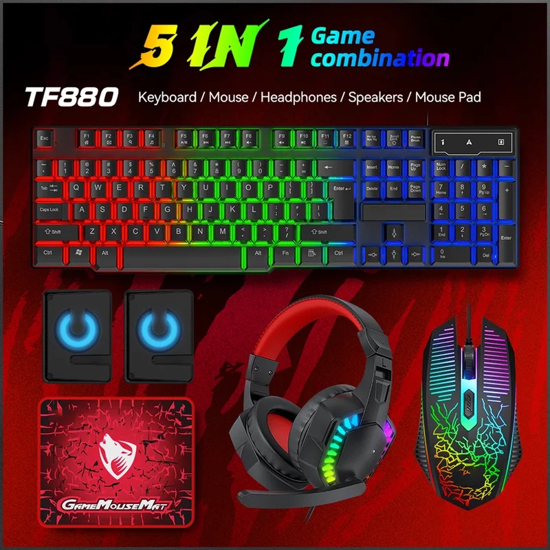 Set de Juego 5 en 1: Teclado c - Gaming Keyboard Mouse Set reseña y precio