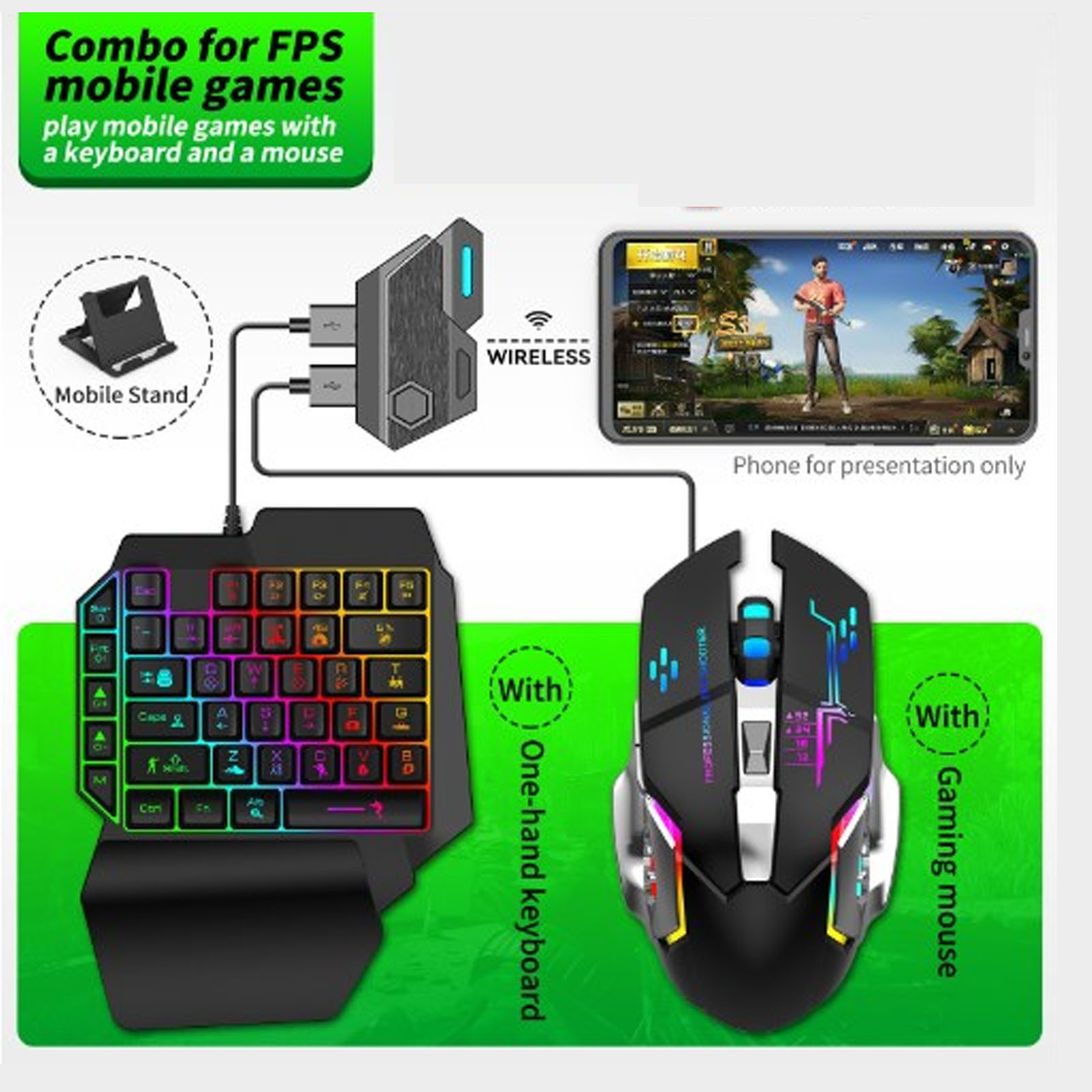 Conjunto de convertidor de tec - Gaming Keyboard Mouse And Headset Combo reseña y precio
