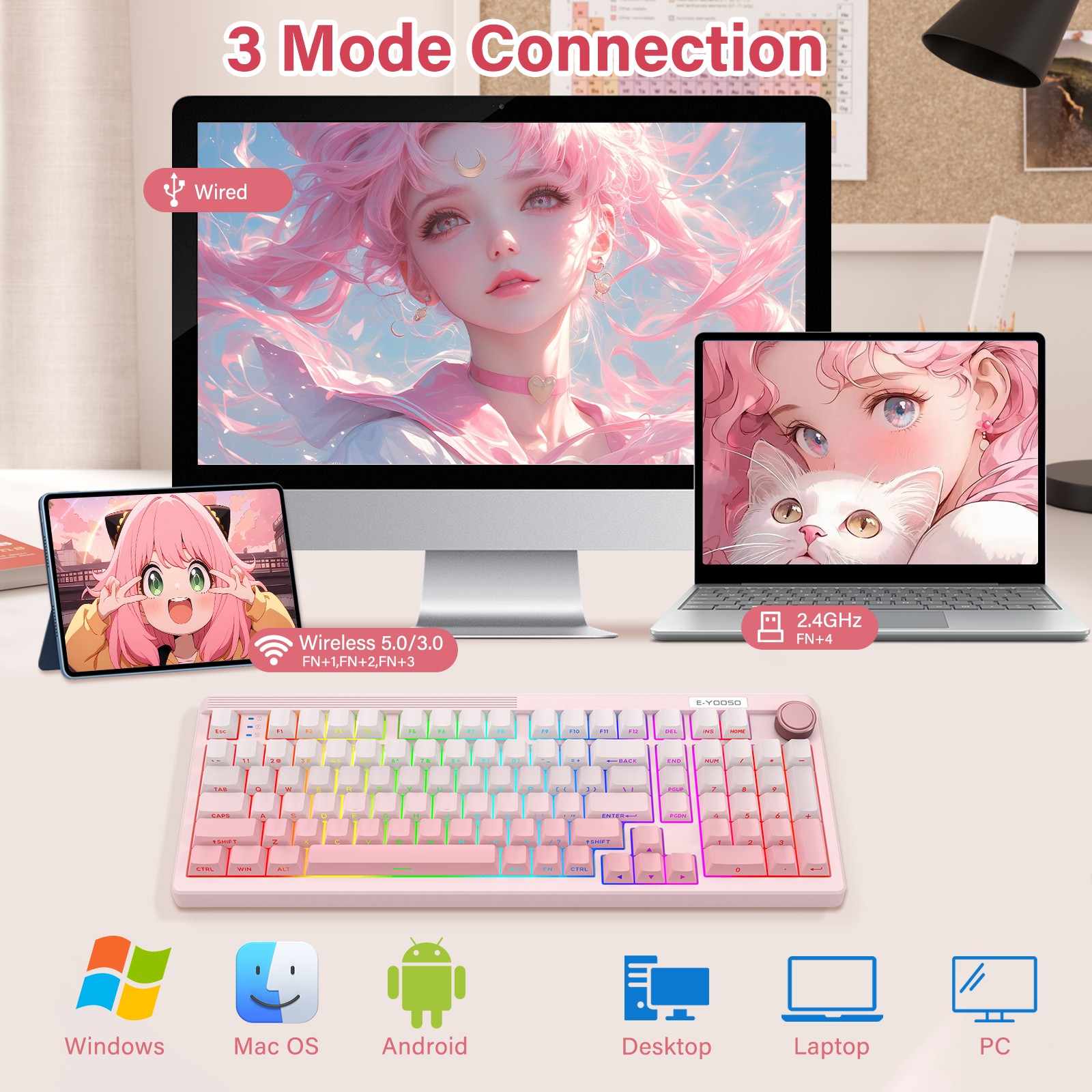 Teclado Mecánico para Juegos E - Gaming Keyboard E Yooso reseña y precio