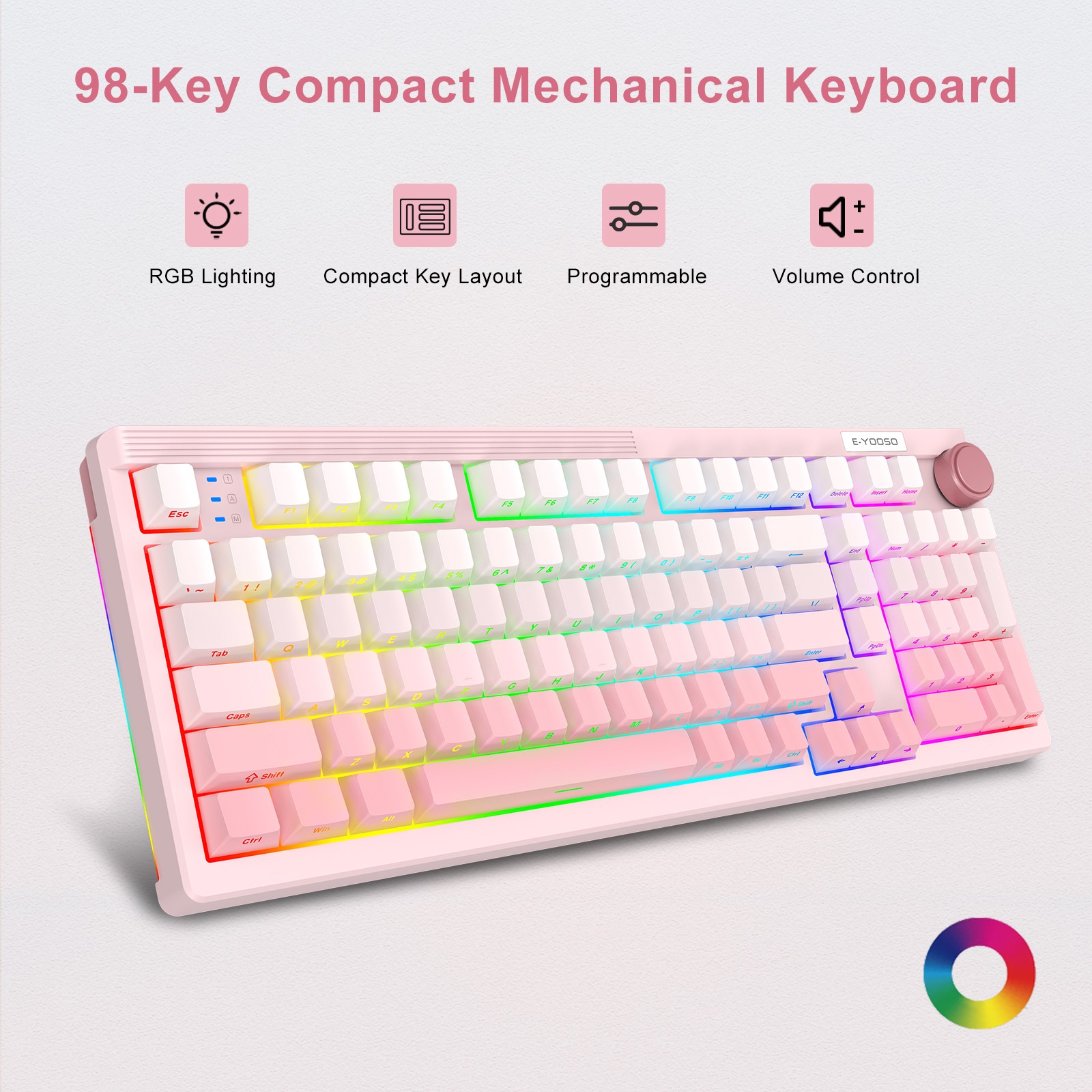 Teclado Mecánico E-YOOSO de 98 - Gaming Keyboard E Yooso reseña y precio