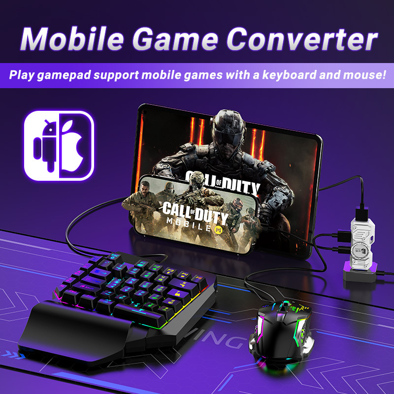 Kit convertidor de juegos móvi - Gaming Keyboard Mouse And Headset Combo reseña y precio