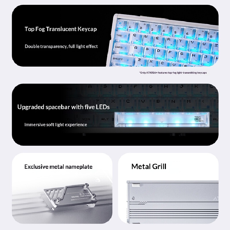 Teclado mecánico ATK RS6+ con  - Gaming Keyboard Hall Effect Switches reseña y precio